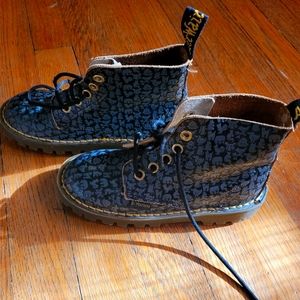 Vintage kids doc martens embossed animal print